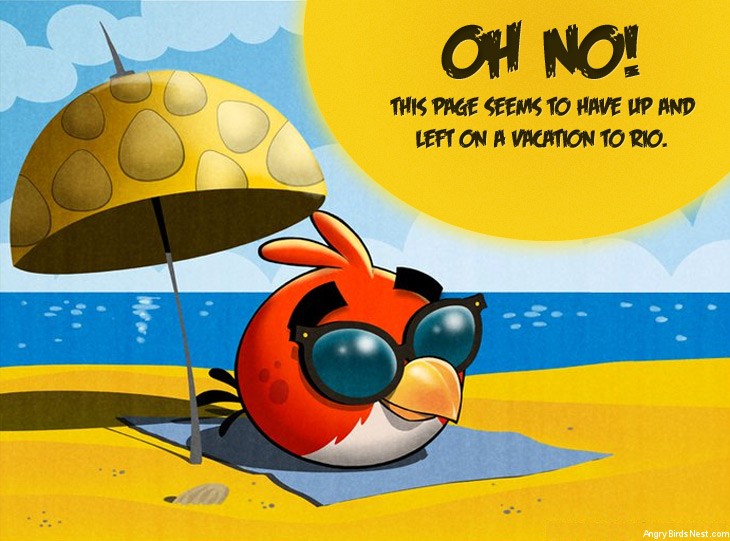 Angry Birds 404 Vacation to Rio