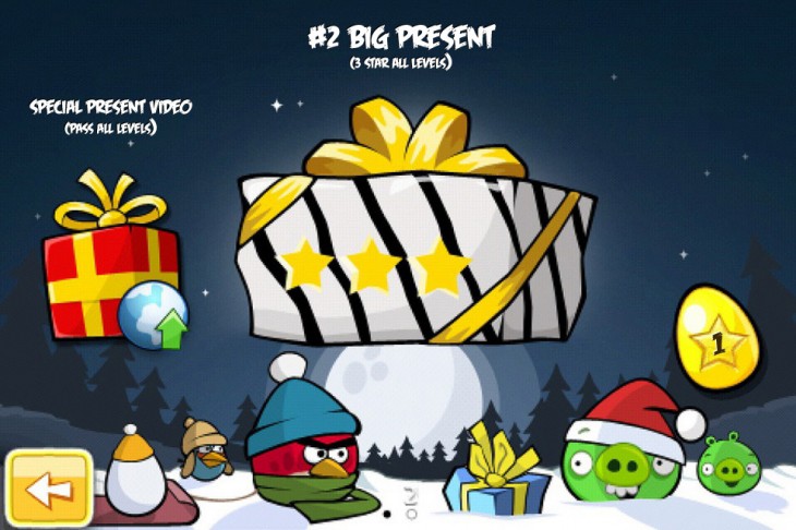 Angry Birds Seasons Greedings Golden Egg Selection Screen