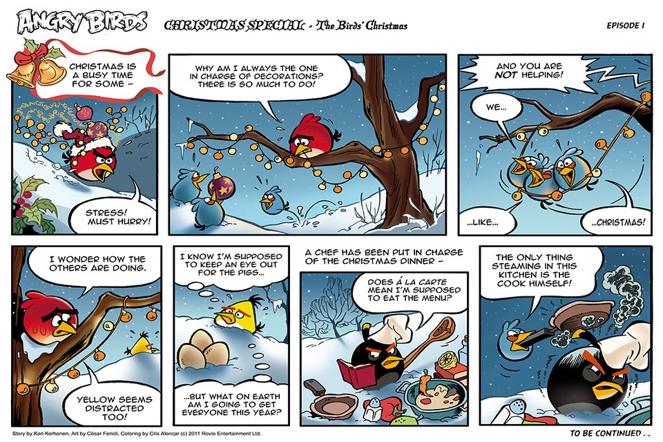 Angry Birds Seasons Christmas Comic Part 1