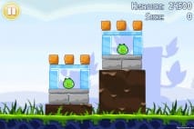 Angry Birds Lite 3 Star Walkthrough Level 1-2 (iOS)