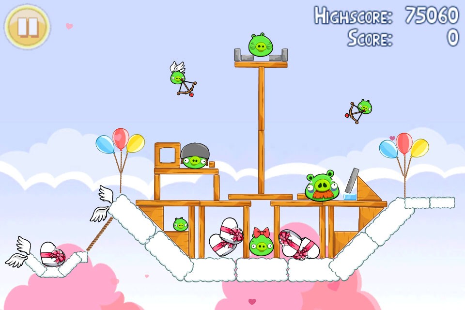 Angry Birds Seasons Free Hogs and Kisses Level 1-3