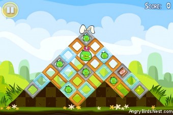 Angry Birds Seasons Easter Eggs Level 1-1 Walkthrough