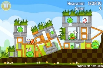 Angry Birds Seasons Easter Eggs Level 1-3 Walkthrough
