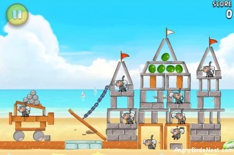 Angry Birds Rio Beach Volley Walkthrough Level 14 (5-14)