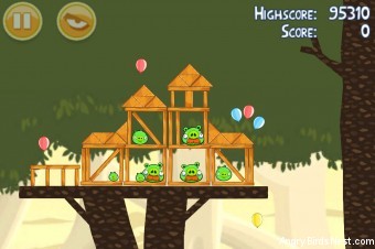 Angry Birds Danger Above 3 Star Walkthrough Level 6-14