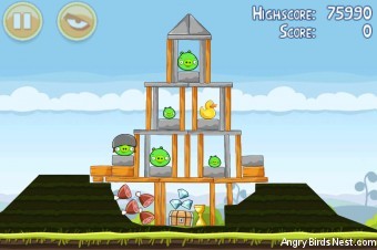 Angry Birds Mighty Hoax 3 Star Walkthrough Level 4-11