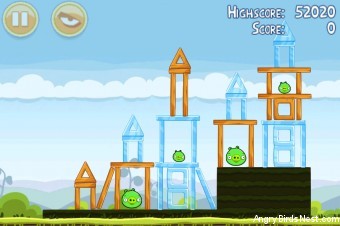 Angry Birds Mighty Hoax 3 Star Walkthrough Level 4-19