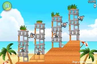 Angry Birds Rio Free Golden Beachball Walkthrough Level #10