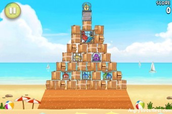 Angry Birds Rio Free Golden Beachball Walkthrough Level #2