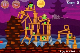 Angry Birds Seasons Mooncake Festival Level 2-1 Walkthrough