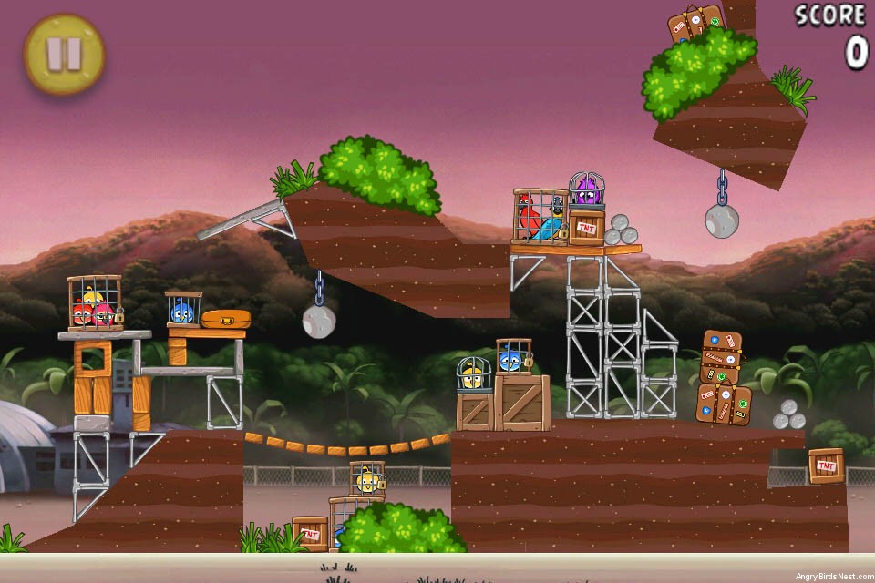 Angry Birds Rio Airfield Chase Level 10-11