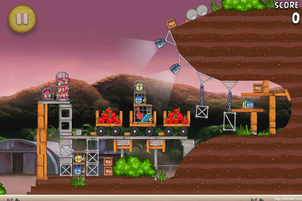 Angry Birds Rio Airfield Chase Level 10-14
