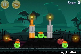 Angry Birds Seasons Ham’o’ween Level 1-4 Walkthrough