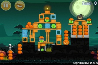 Angry Birds Seasons Ham’o’ween Level 2-10 Walkthrough