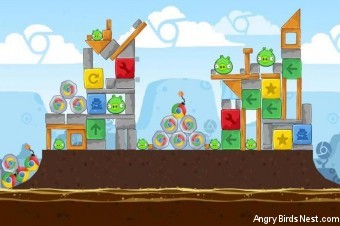 Angry Birds Chrome Dimension Level #13 Walkthrough