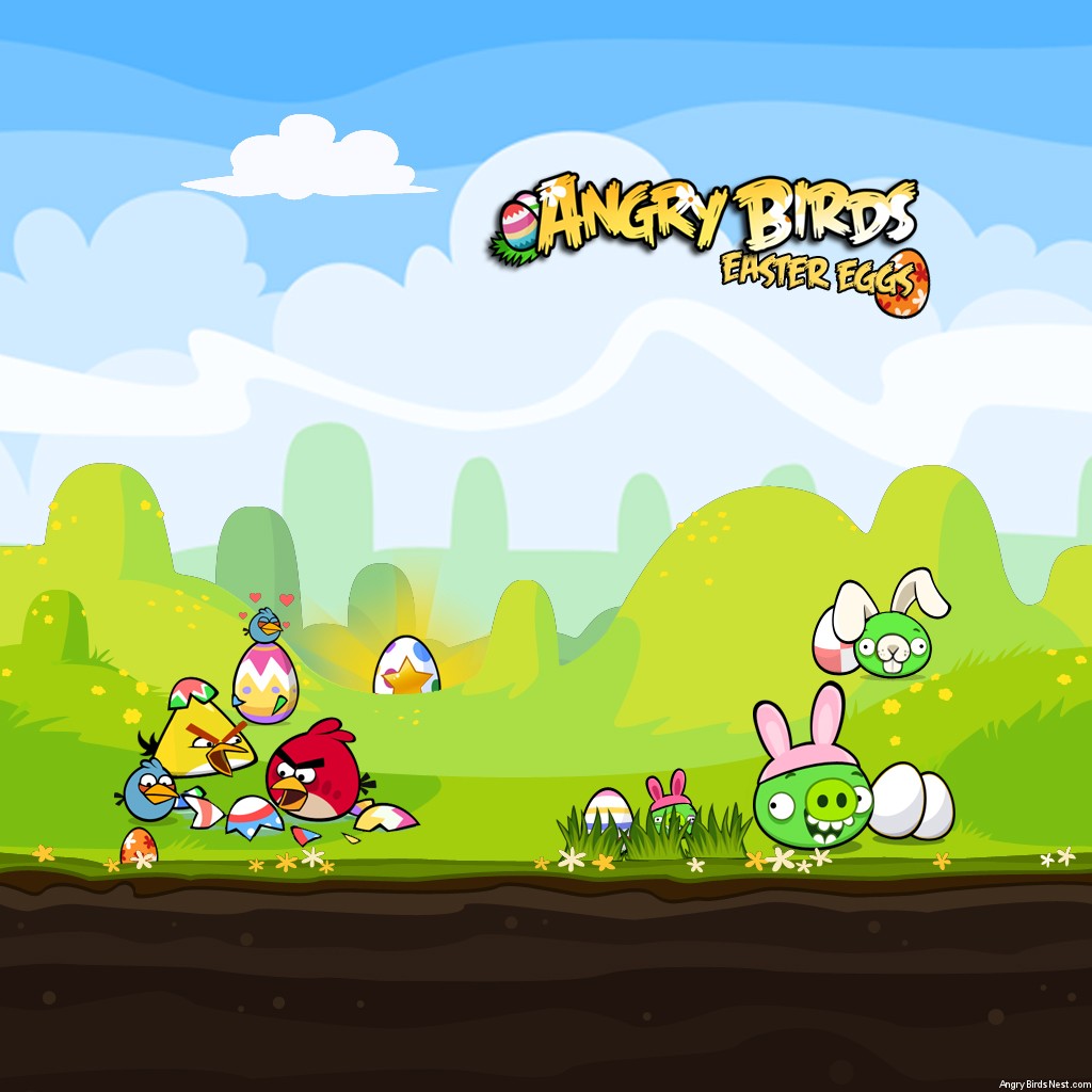 Angry Birds Seasons Easter Eggs iPad Background