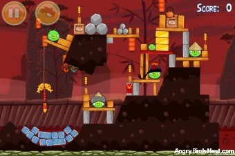 Angry Birds Seasons Year of the Dragon Level 1-2 Walkthrough