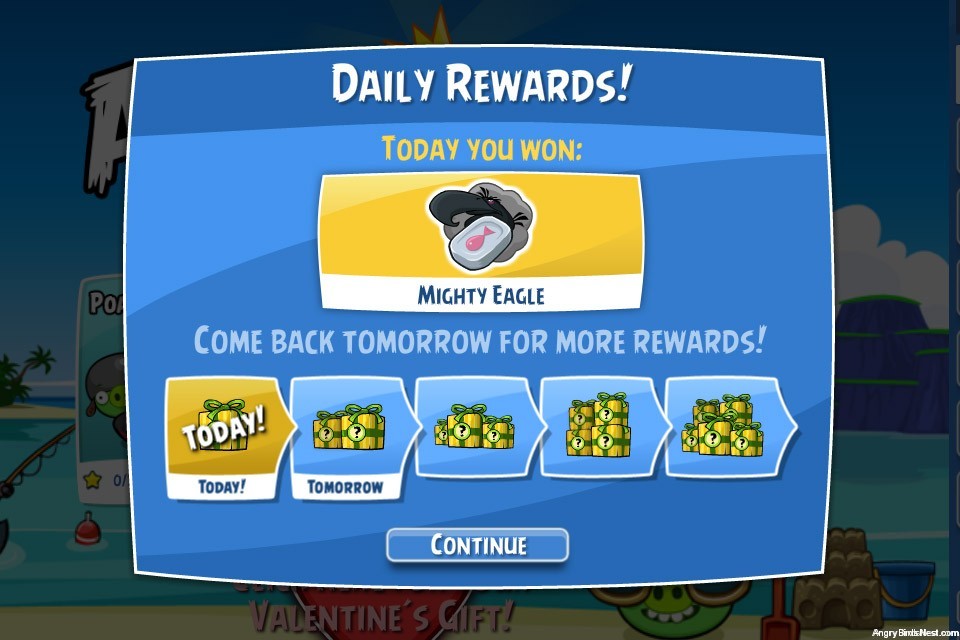 Angry Birds Facebook Daily Rewards