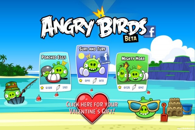 Angry Birds Facebook Episode Selection Screen