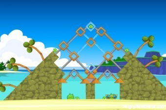 Angry Birds Facebook Surf and Turf Level 12 Walkthrough