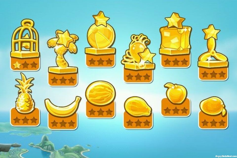 Angry Birds Rio Trophy Room Level Selection Screen