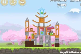 Angry Birds Fuji TV Sakura Ninja Level 5
