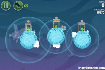 Angry Birds Space Cold Cuts Level 2-19 Walkthrough