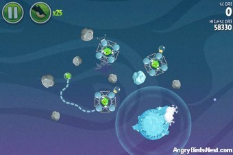 Angry Birds Space Cold Cuts Level 2-3 Walkthrough