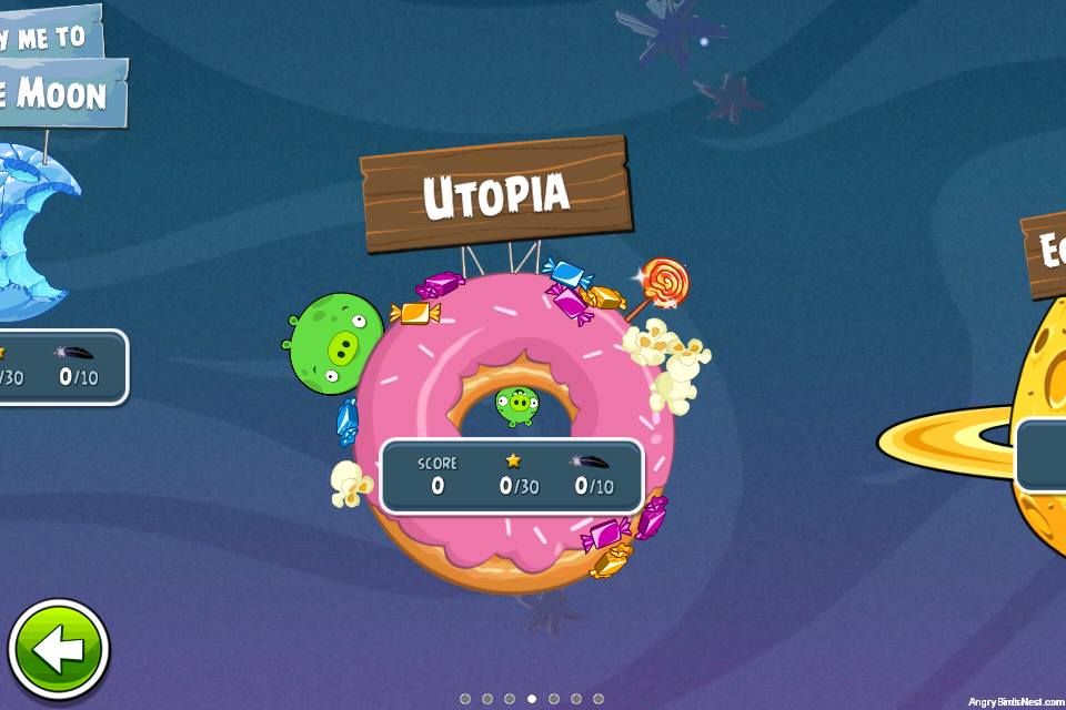 Angry Birds Space Utopia Episode Selection Screen