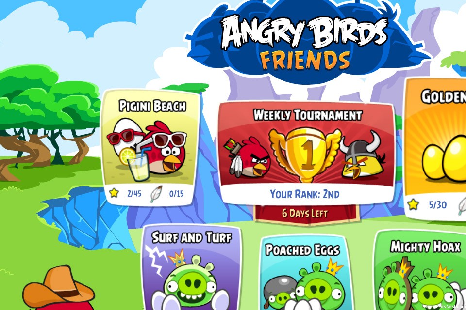Angry Birds Facebook Pigini Beach Episode Selection Screen