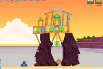 Angry Birds Facebook Pigini Beach Level 12 Walkthrough