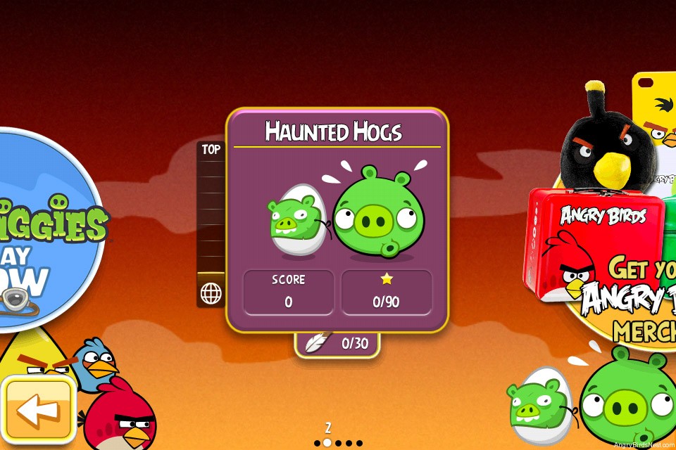Angry Birds Seasons Haunted Hogs Episode Selection Screen