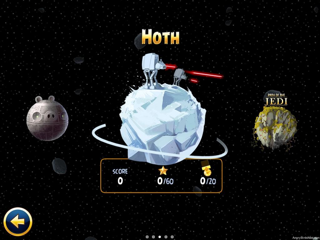 Angry Birds Star Wars Hoth Episode Selection Screen