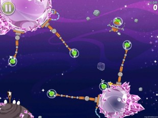 Angry Birds Space Cosmic Crystals Bonus Level S-19 Walkthrough