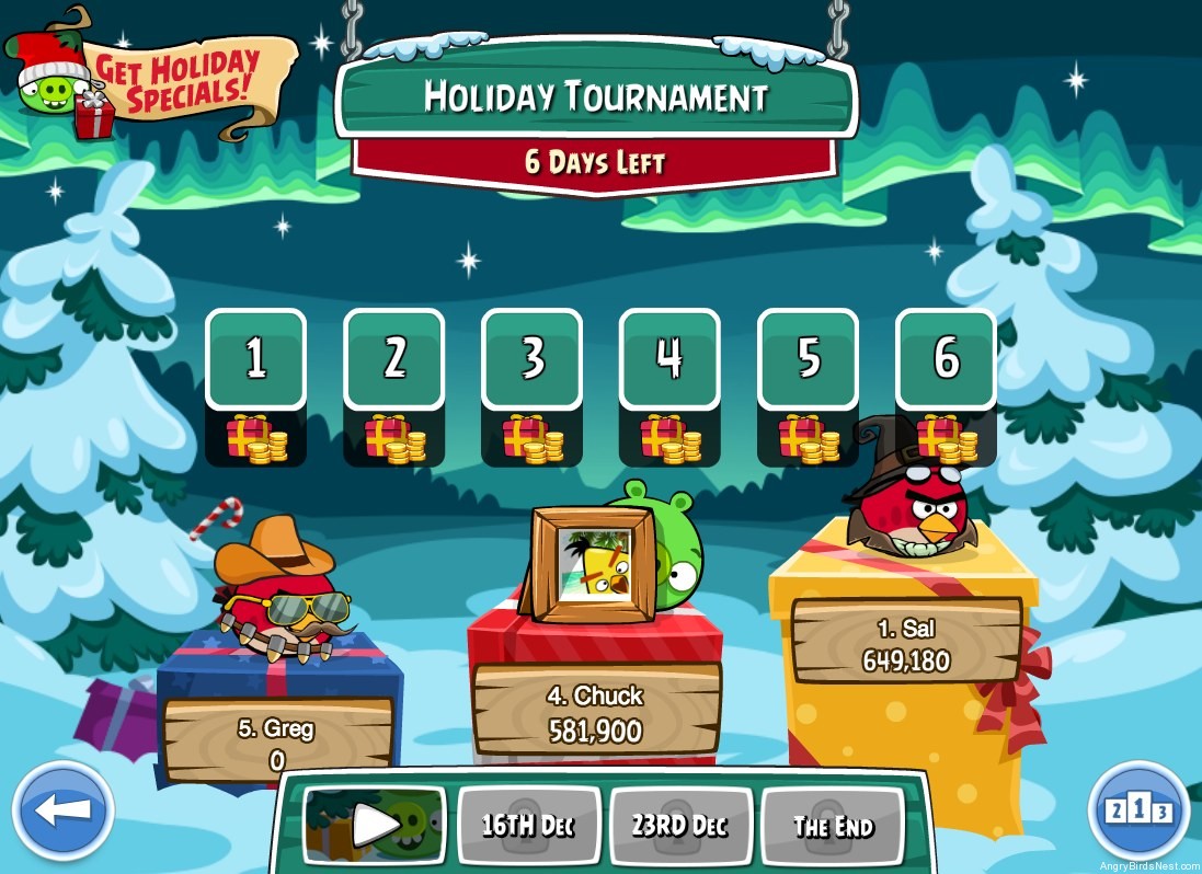 Angry Birds Friends Holiday 2014 Episode Selection Screen