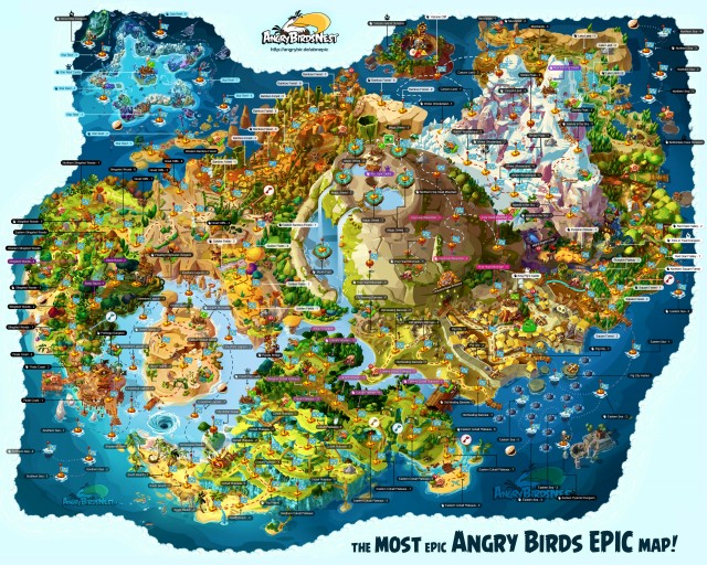 Angry Birds Epic Complete Map of Piggy Island