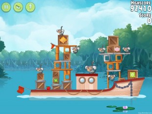Angry Birds Rio Blossom River Walkthrough Level #12