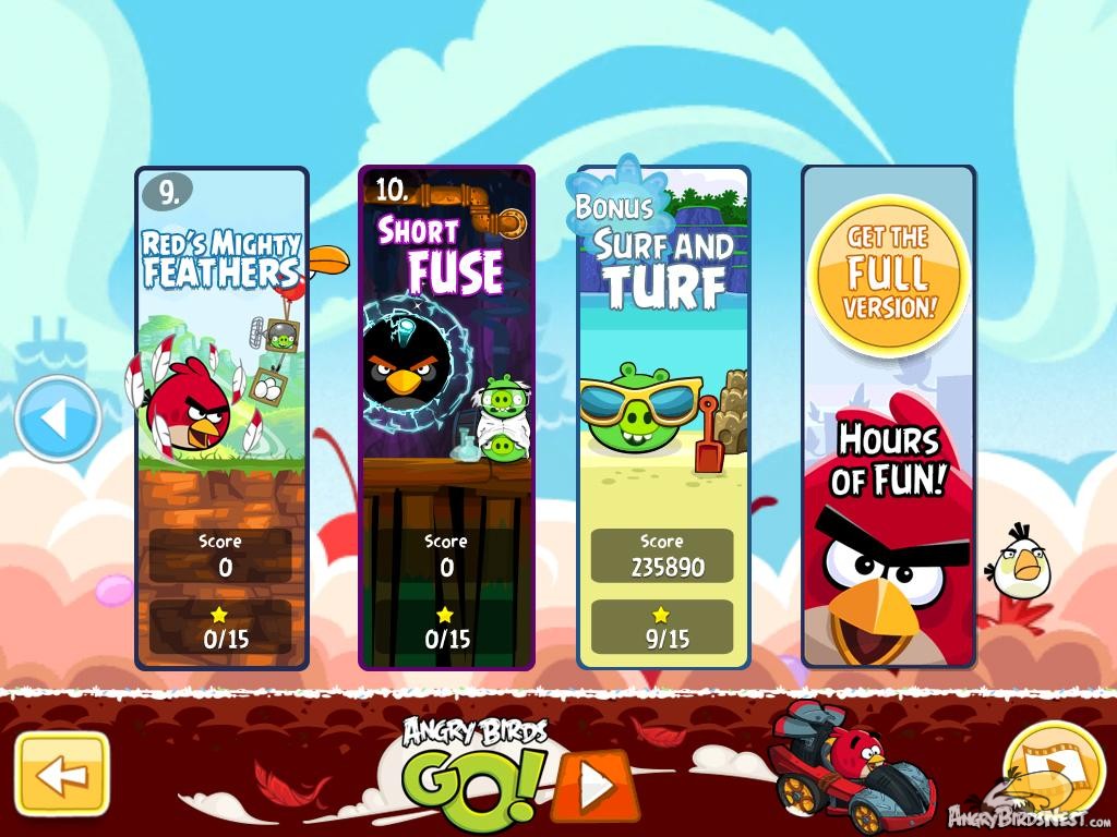 Angry Birds Free v160 Episode Selection Screen
