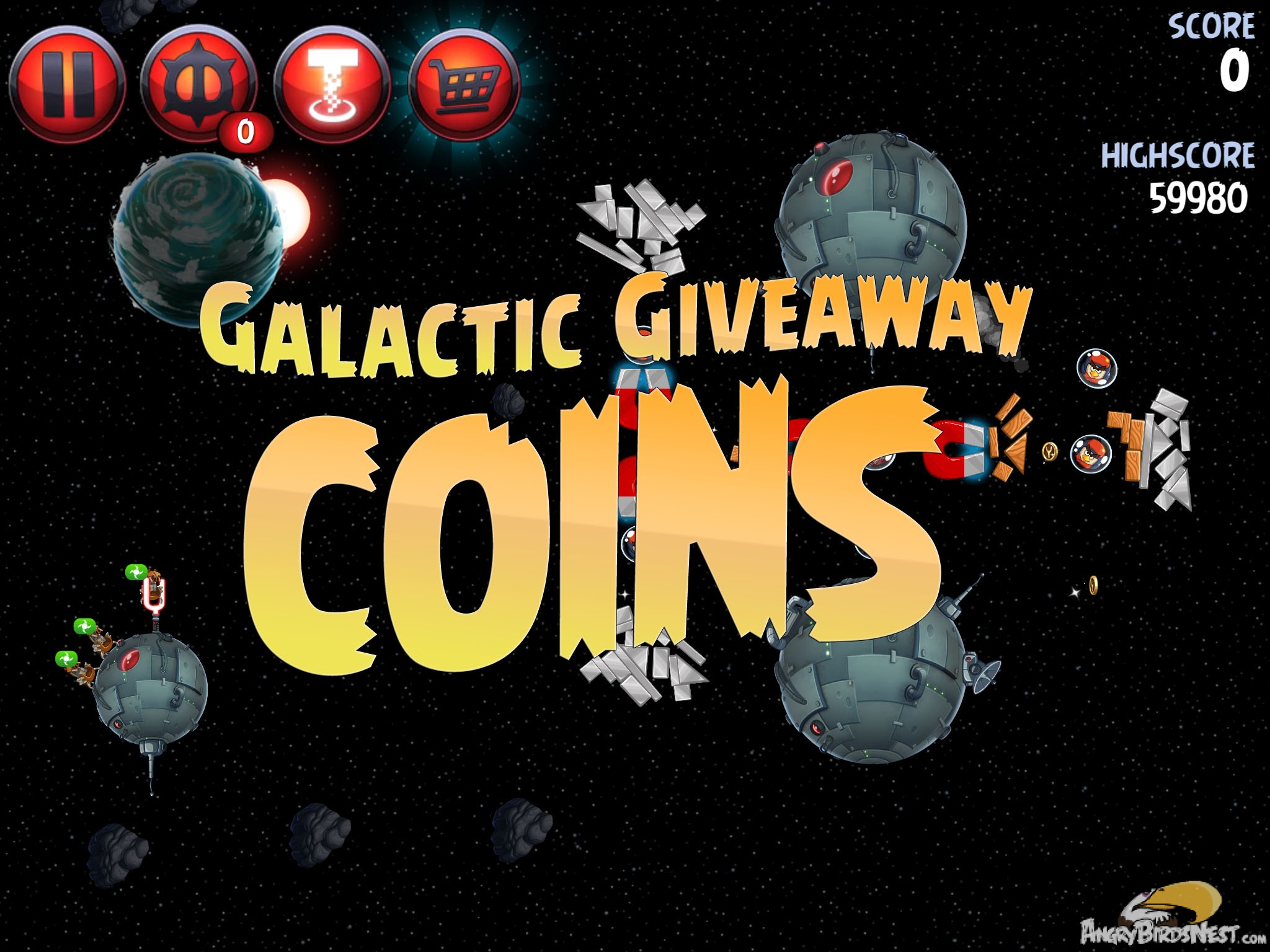 Angry Birds Star Wars 2 Level P1-S3 Galactic Giveaway Coins