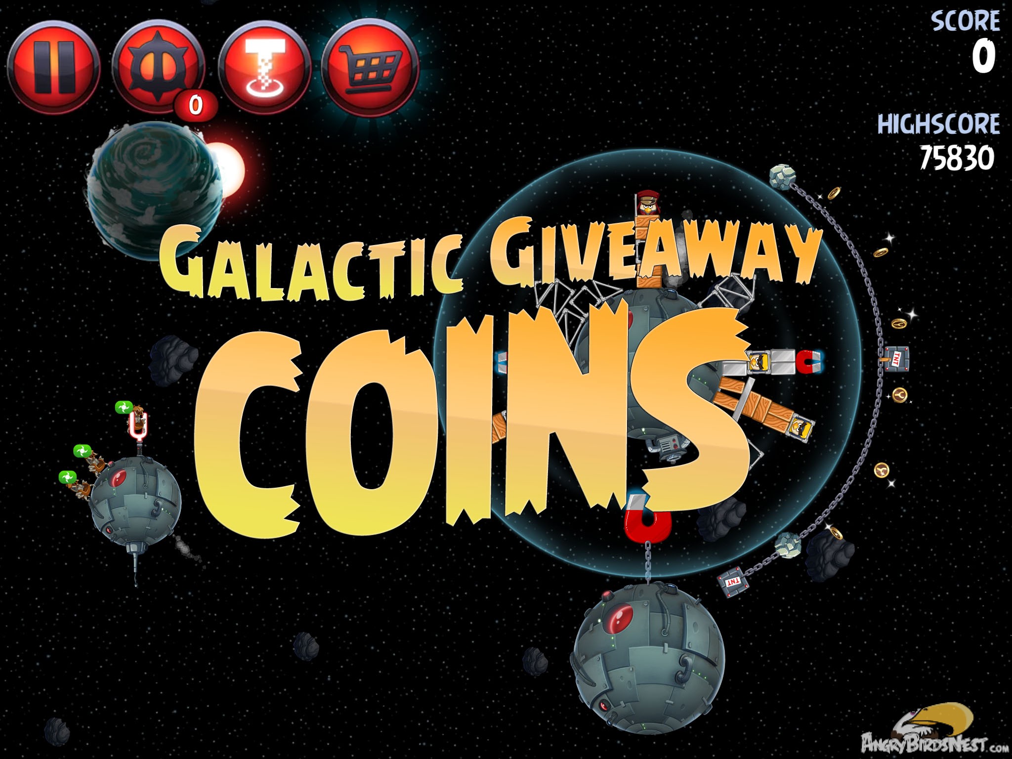 Angry Birds Star Wars 2 Level P1-S4 Galactic Giveaway Coins