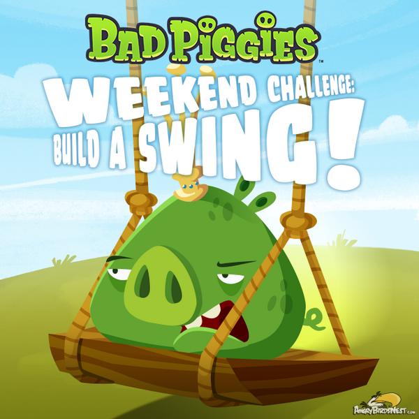 Bad Piggies Weekend Challenge Build a Swing Featured Image