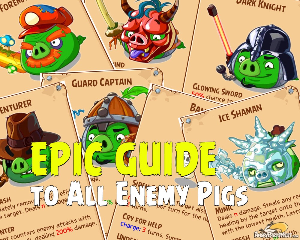 Angry Birds Epic Guide, Complete Breakdown of All Enemy Pigs & Bosses