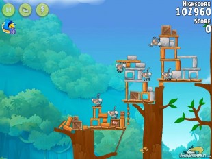 Angry Birds Rio Timber Tumble Walkthrough Level #2