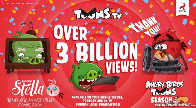 Angry Birds Toons 3 Billion Views