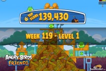 Angry Birds Friends Tournament Level 1 Week 119 Walkthroughs | August 25th 2014