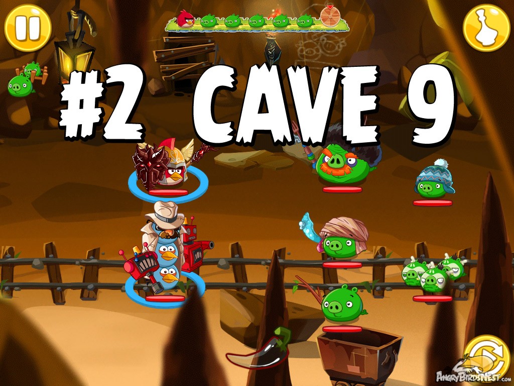 Angry Birds Epic Pig Lair Level 2 Walkthrough | Chronicle Cave 9