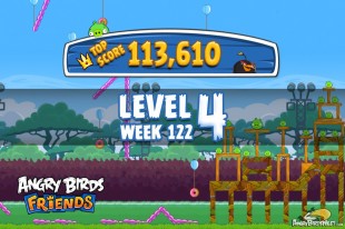 Angry Birds Friends Bouncy Tournament Level 4 Week 122 Walkthroughs | September 15th 2014