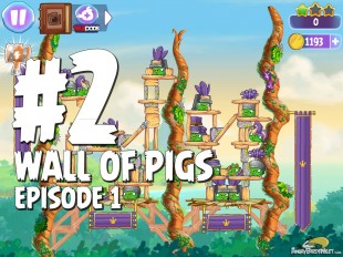 Angry Birds Stella Wall Of Pigs #2 Episode 1 Walkthrough
