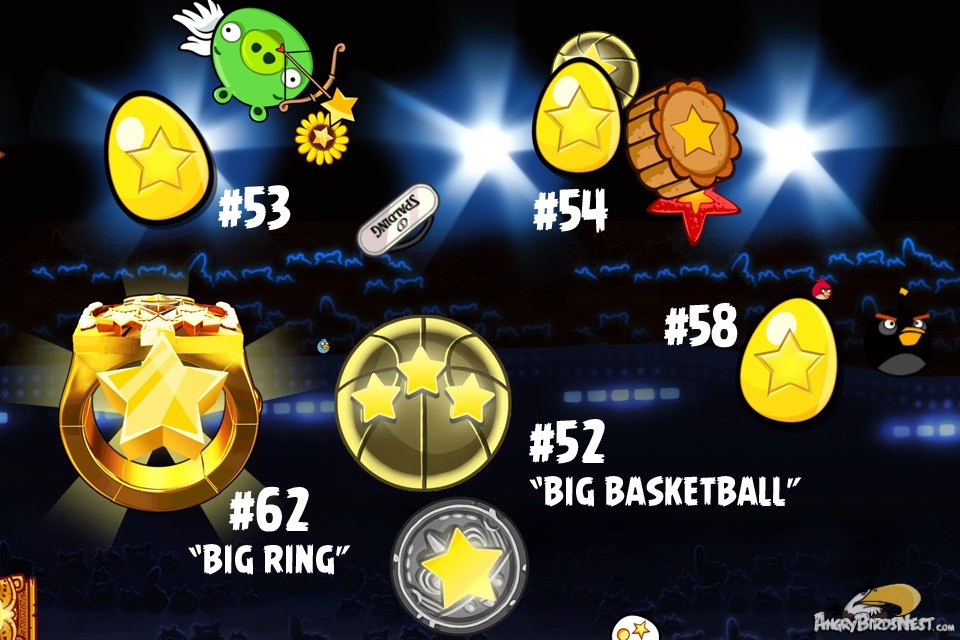 Angry Birds Seasons Ham Dunk Golden Egg Screen with Numbers The Finals Update