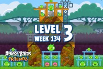 Angry Birds Friends Tournament Level 3 Week 134 Walkthrough | December 8th 2014